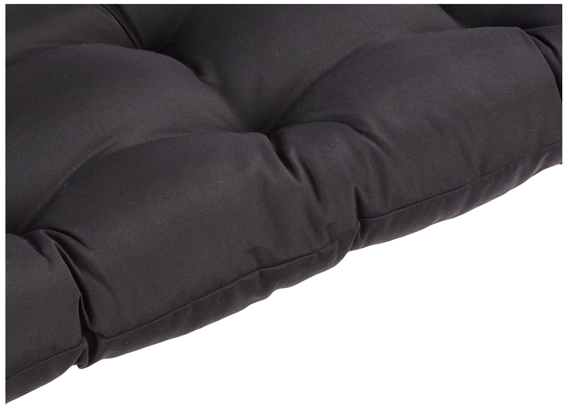 Pillow Perfect Fresco Black beside ruler showing accurate 19x44 sizing