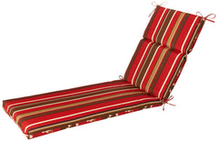 Pillow Perfect front view cushion showing reversible floral and stripe design and curb appeal