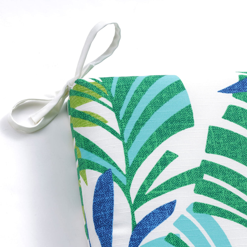 Pillow Perfect Islamorada fabric close-up highlighting slub texture and fade-resistant print for long-lasting color