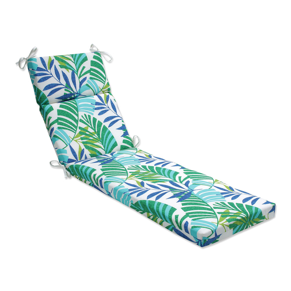 Pillow Perfect Islamorada front view showing full chaise cushion and vibrant foliage pattern for stylish comfort