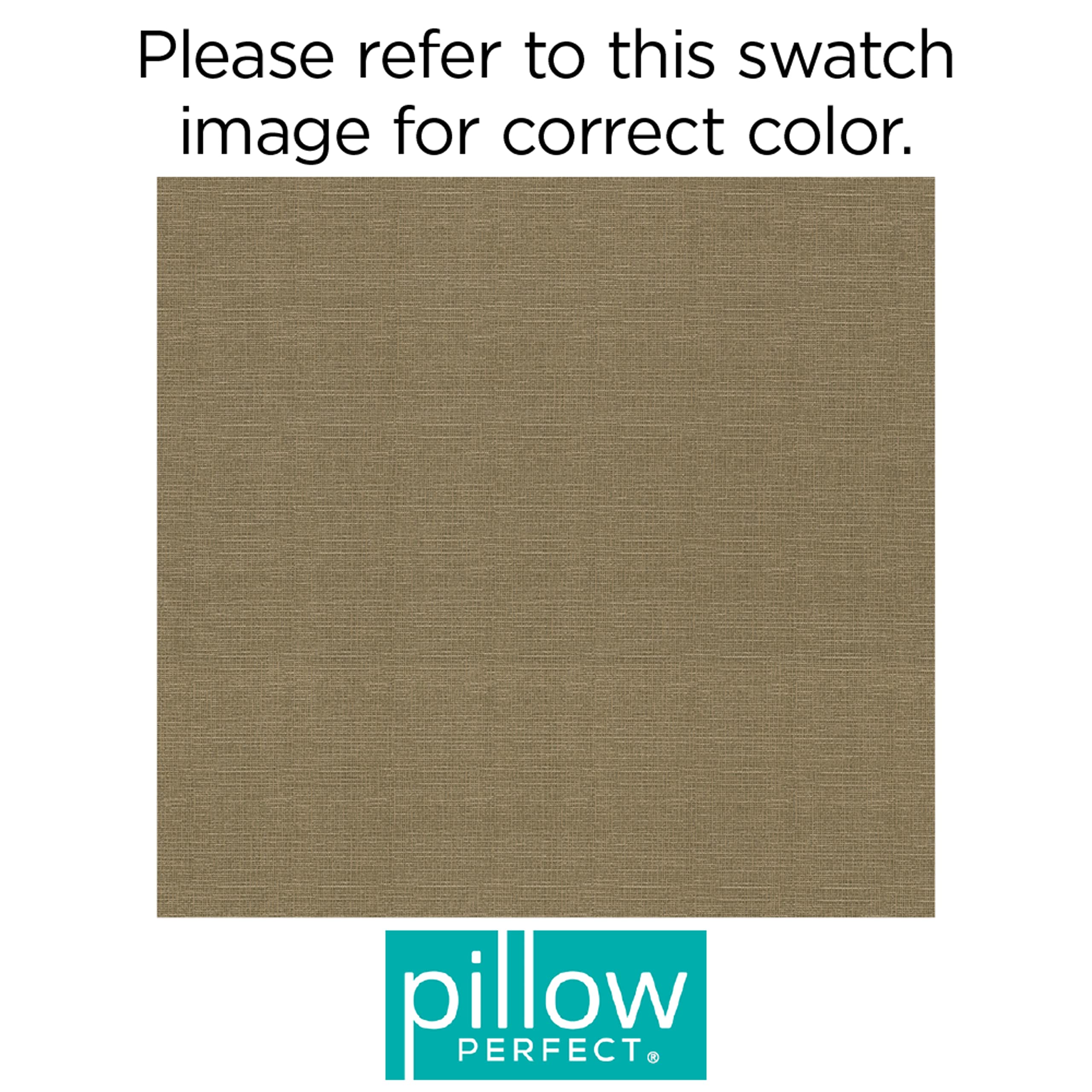 Pillow Perfect cushion on wicker loveseat demonstrating outdoor styling benefit