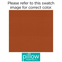 Pillow Perfect cushion beside measuring tape showing 19-inch dimensions for accurate sizing