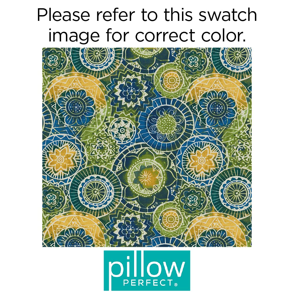 Pillow Perfect size comparison with measuring tape showing 44 by 19 inch loveseat cushion dimensions
