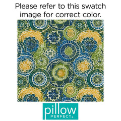 Pillow Perfect size comparison with measuring tape showing 44 by 19 inch loveseat cushion dimensions
