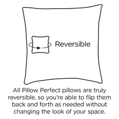 Pillow Perfect close-up of polyester fabric texture and bright colors for durability
