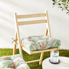 Pillow Perfect close-up of fabric and tufting texture, highlights durable fade-resistant weave