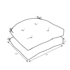 Pillow Perfect cushion tied to patio chair in outdoor setting, keeps seat comfortable