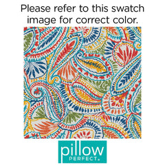 Pillow Perfect beside a ruler showing 18.5 by 11.5 inch lumbar size comparison