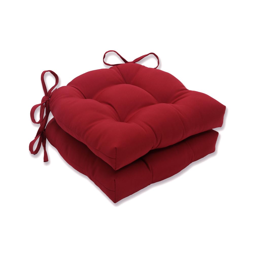Pillow Perfect front view of Pompeii Red two-pack showing bold color and shape for instant style