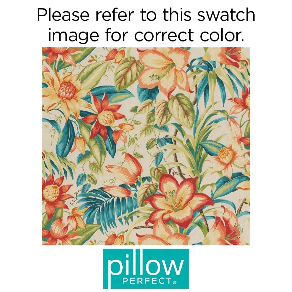 Pillow Perfect cushion next to dining chair showing size and fit benefit