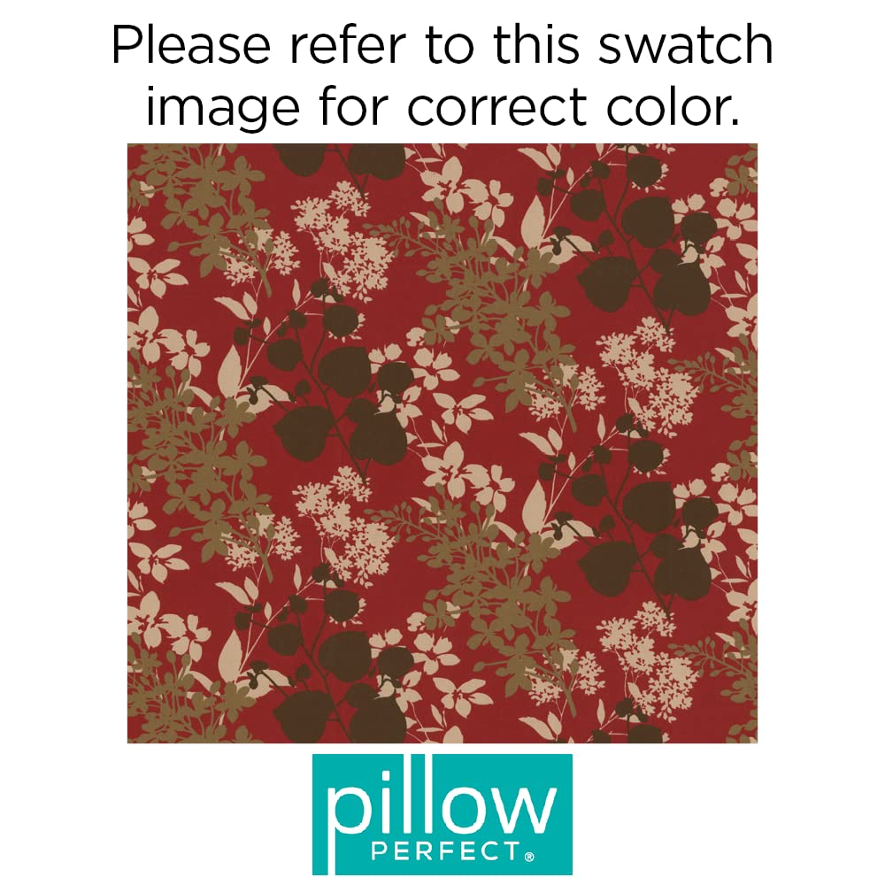 Pillow Perfect split-back layout and measurements showing fit and scale for chaise