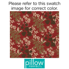 Pillow Perfect split-back layout and measurements showing fit and scale for chaise