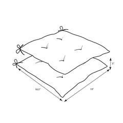 Pillow Perfect cushions on patio set, demonstrates comfortable tied-in seating and style