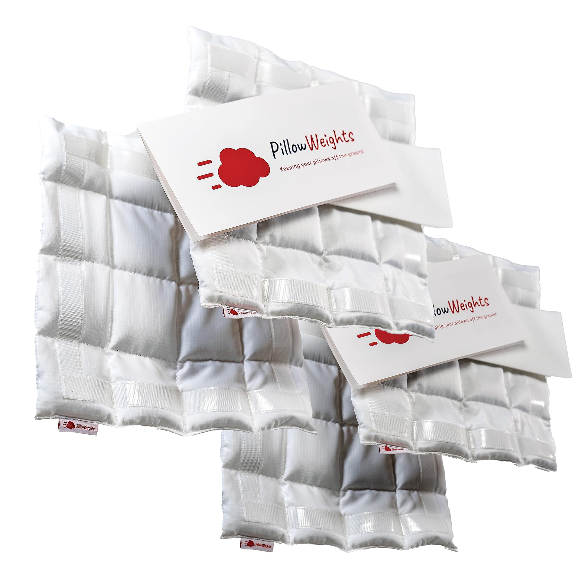 PillowWeights front packaging showing 4-pack and brand benefits