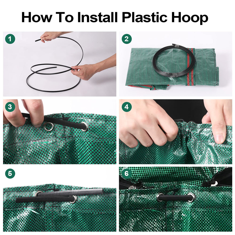 Pilntons open bag with plastic ring standing upright for easy hands-free filling benefit