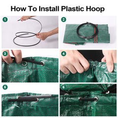 Pilntons open bag with plastic ring standing upright for easy hands-free filling benefit