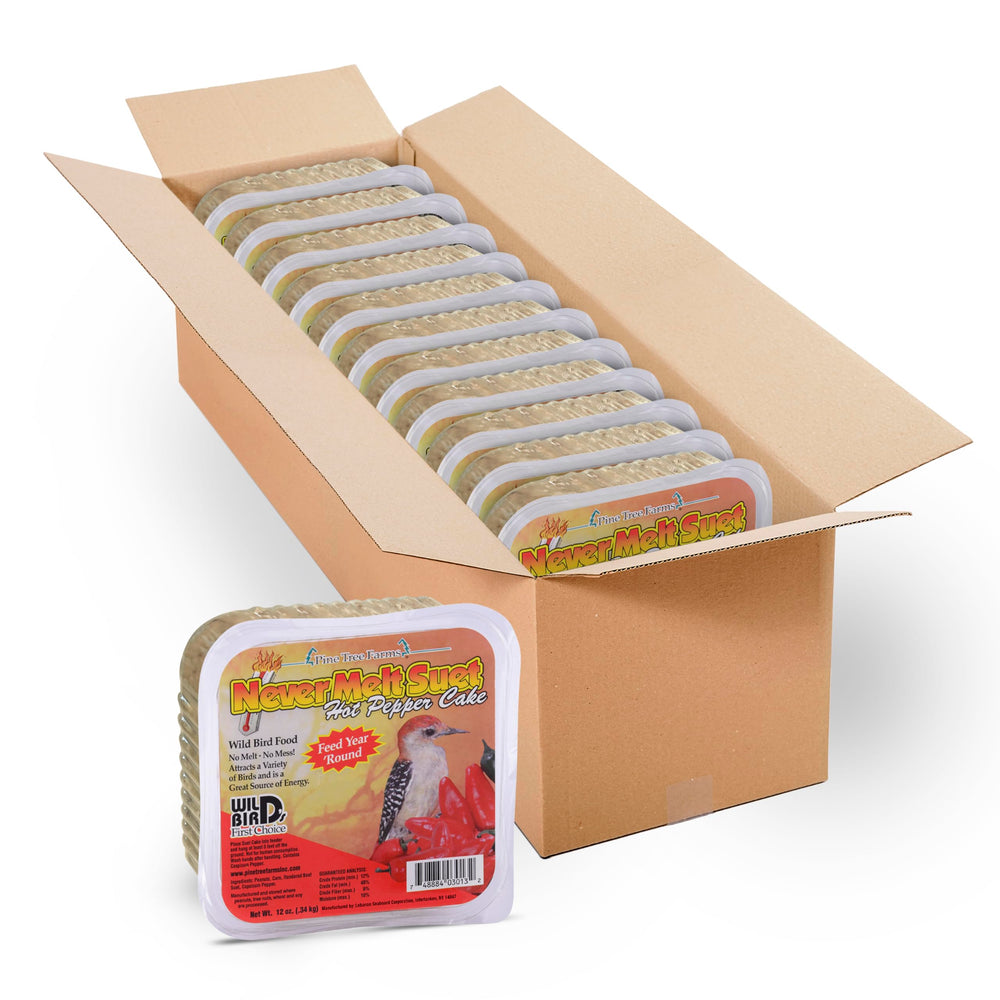 Pine Tree Farms front packaging showing hot pepper suet benefits