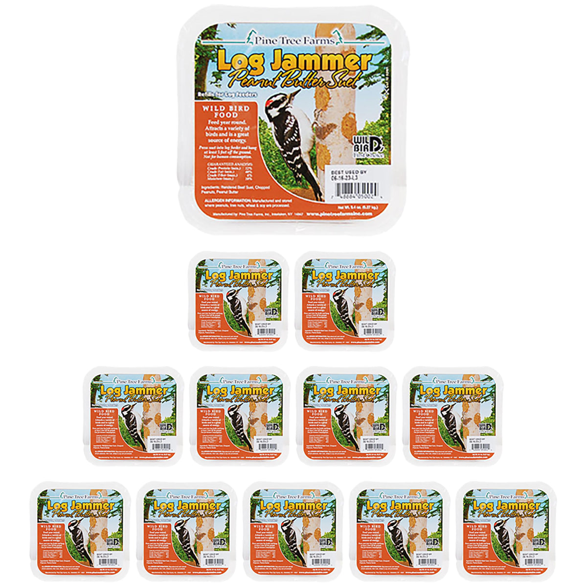 Pine Tree Farms front packaging showing 12-pack case and product branding, clear information