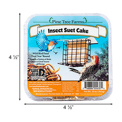 Pine Tree Farms cake placed in standard suet feeder attracts varied species