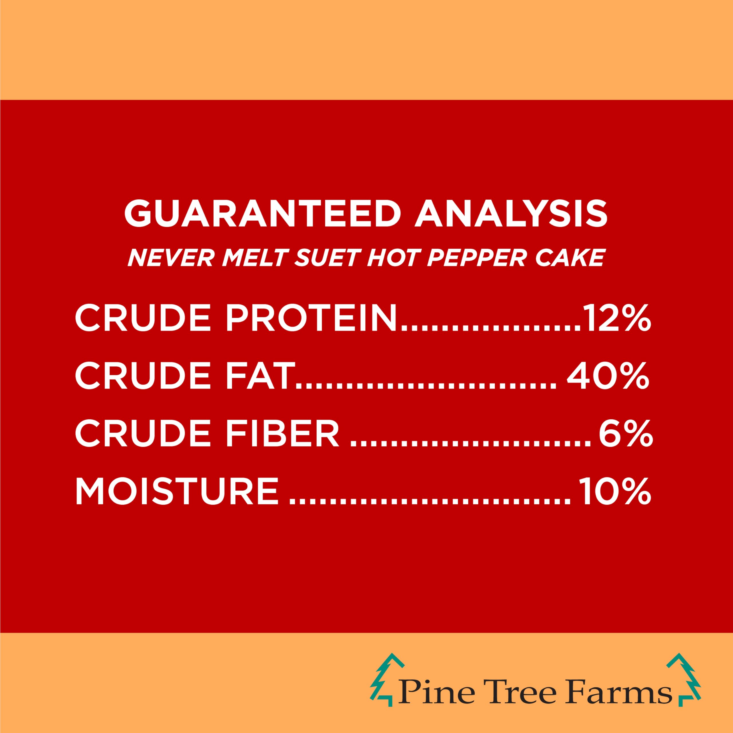 Pine Tree Farms label close-up highlighting no-melt formula and ingredients