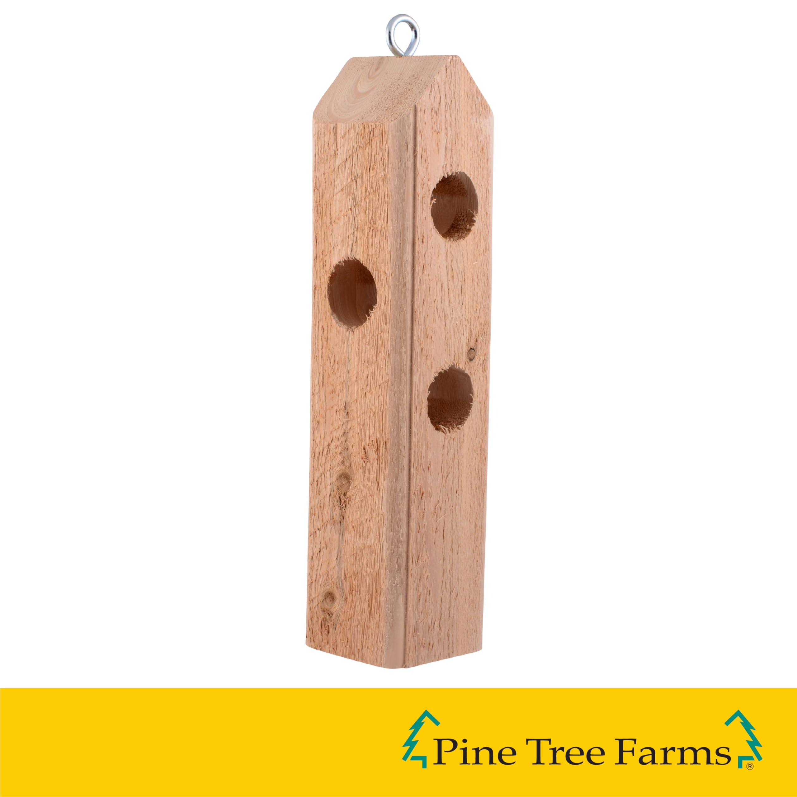 Close-up texture of Pine Tree Farms suet plug highlighting high-fat, crumbly composition