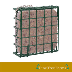 Pine Tree Farms close-up of chopped peanuts in suet cake, highlighting crunchy appeal