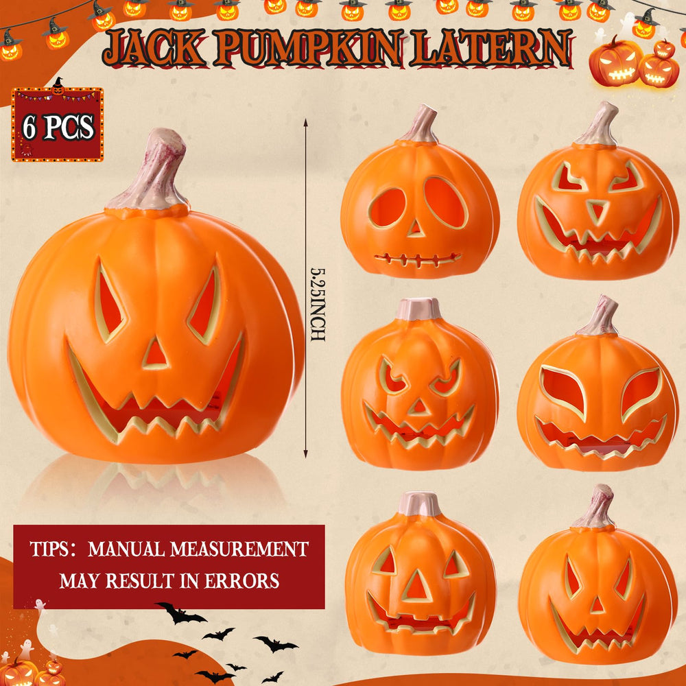 Pinkunn close-up of jack-o'-lantern face detail highlighting durable plastic texture and soft glow