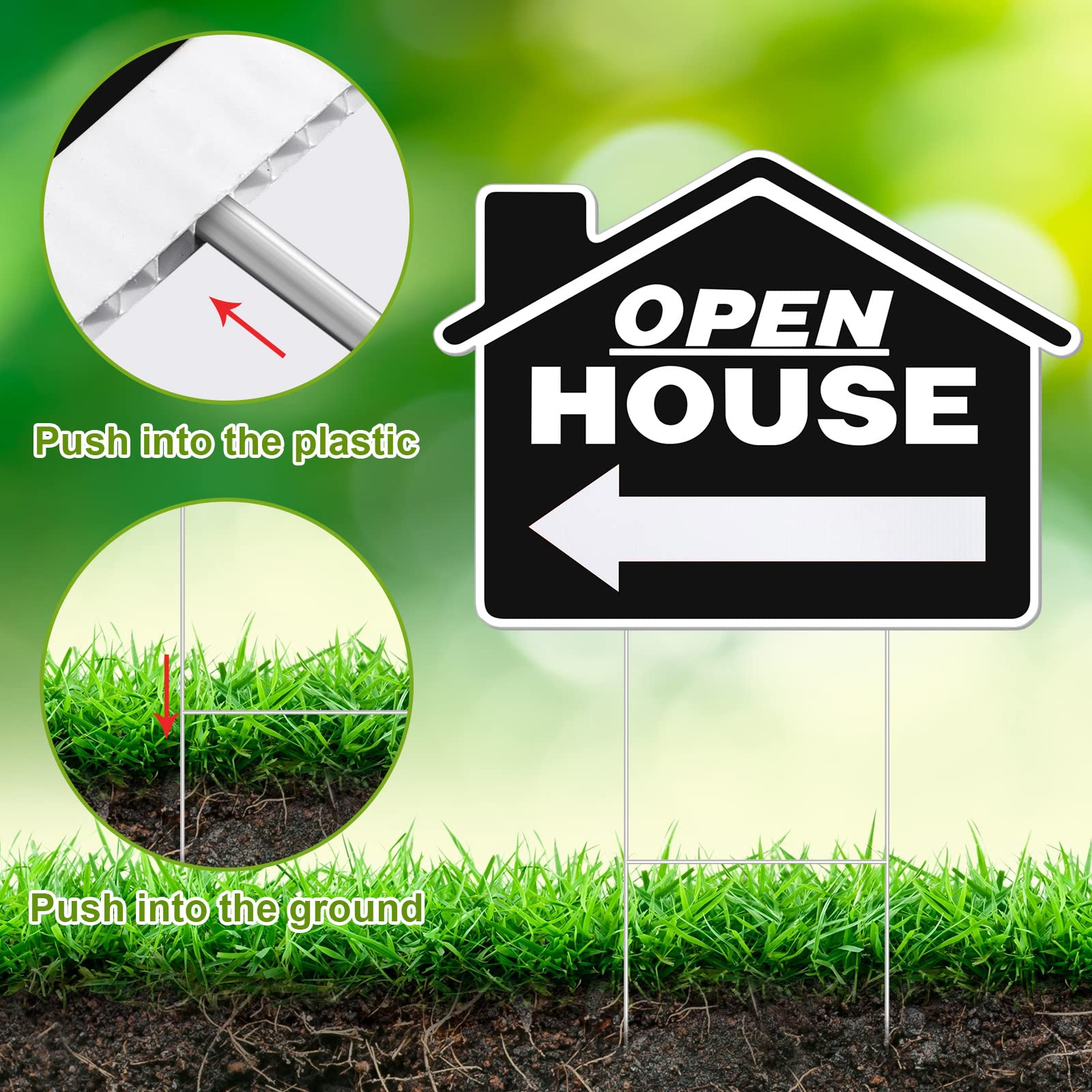 Pinkunn sign installed in lawn demonstrating stable outdoor display