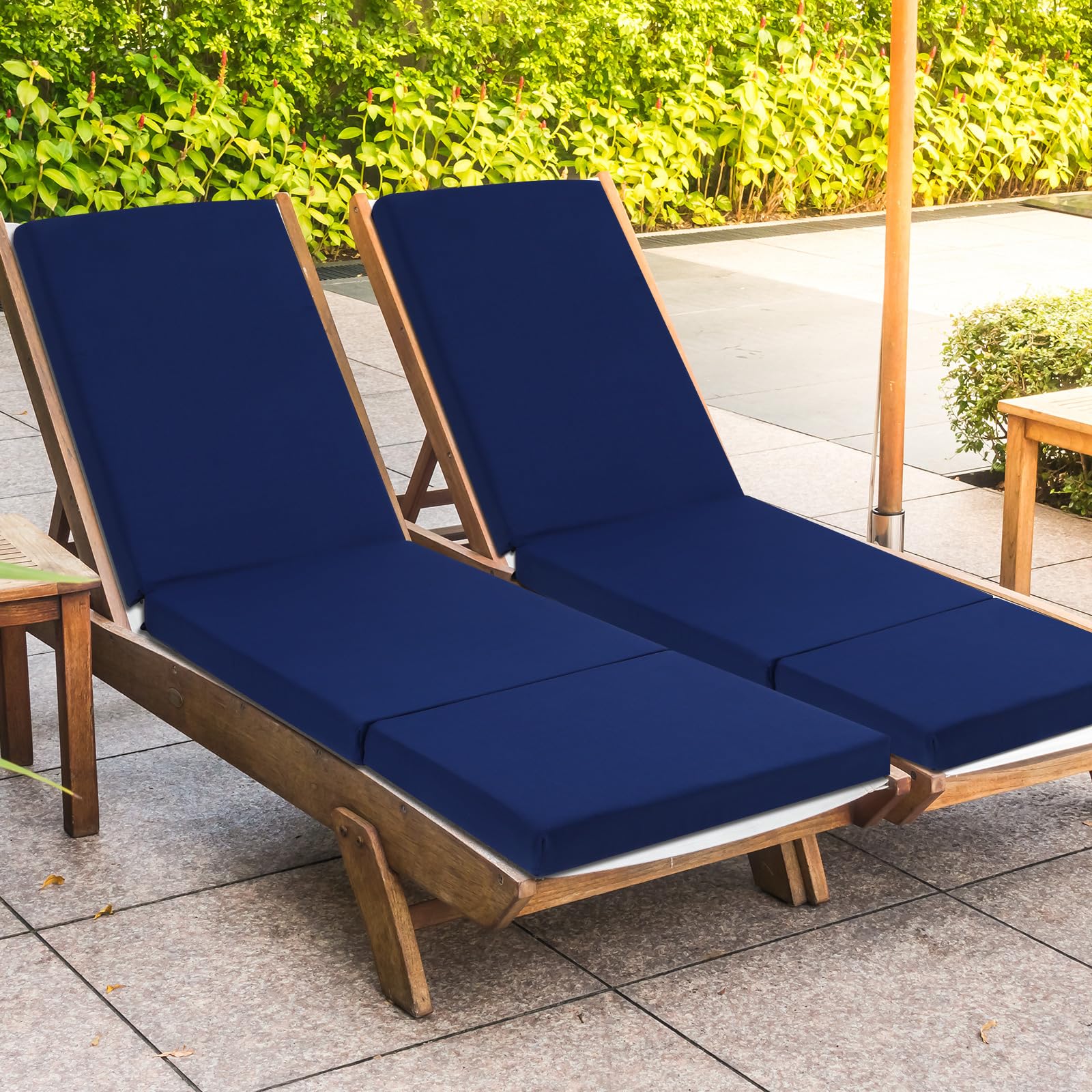 Pinkunn cushions on bench showing scale and correct 21x72x3 fit