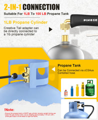 PINOZE 10ft CSA-certified hose and POL connector offering extended reach