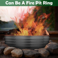 PINPON assembled fire pit ring on patio demonstrating stable placement and social use