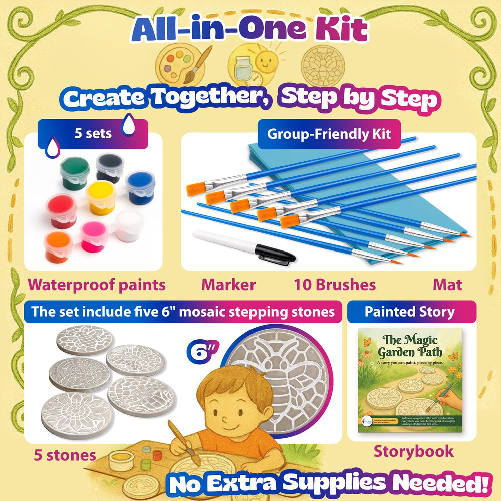 Pinwheel Crafts vibrant paint palette with brushes showing precise color control benefit