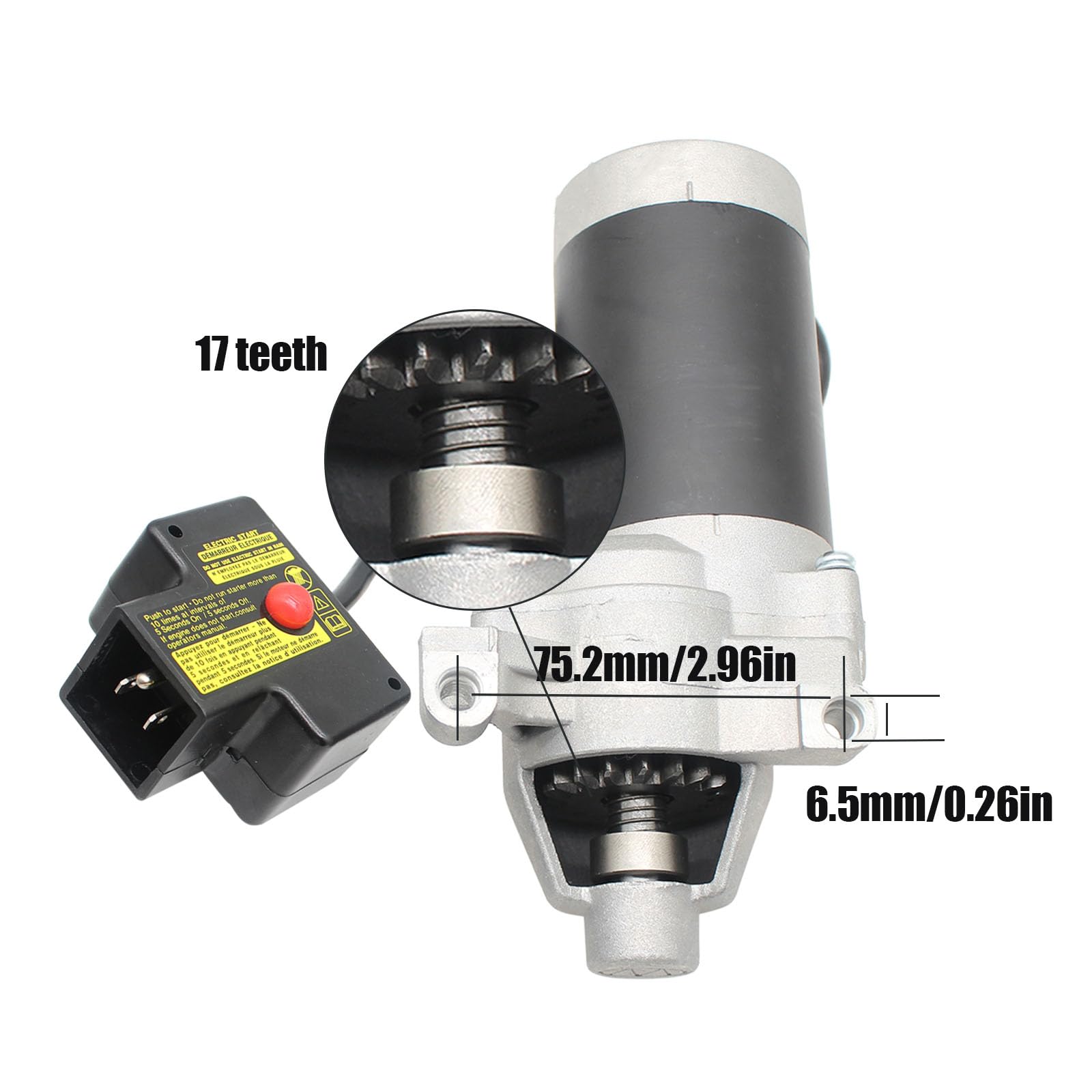 Piogarten JQ170 mounting dimensions diagram showing hole spacing for easy fitment