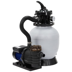 PioneerWorks front view of fully assembled sand filter pump showing compact design and durable housing