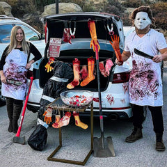 Pipilily bloody hand in sink staged for a startling party prank