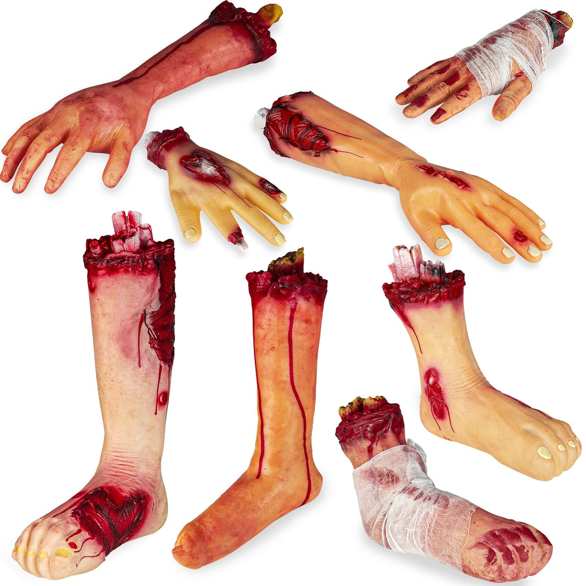 Pipilily front packaging showing all eight realistic limbs for quick setup