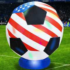 PIPIMOUSE front view of 5ft American flag inflatable ball, bold daytime decor