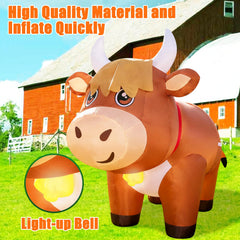 PIPIMOUSE illuminated Highland cow at night providing warm yard glow