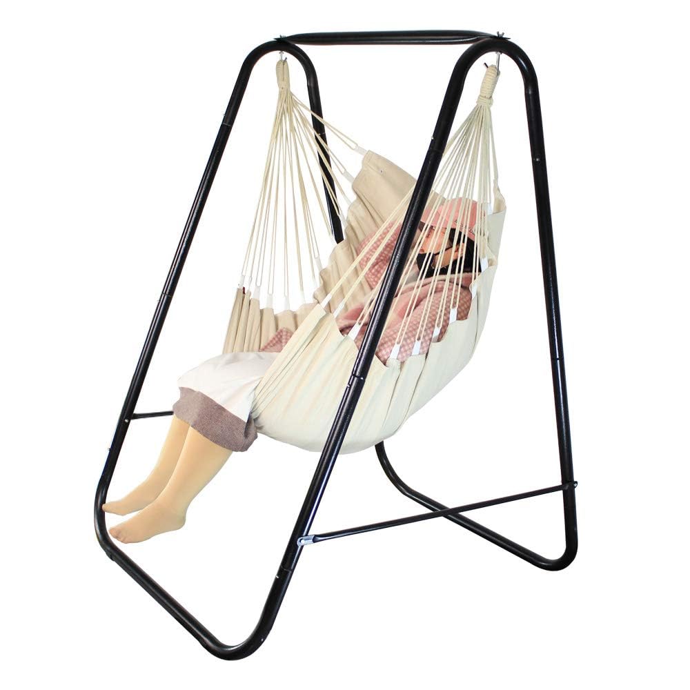 PIRNY stand front view showing sturdy triangular frame and space-saving design