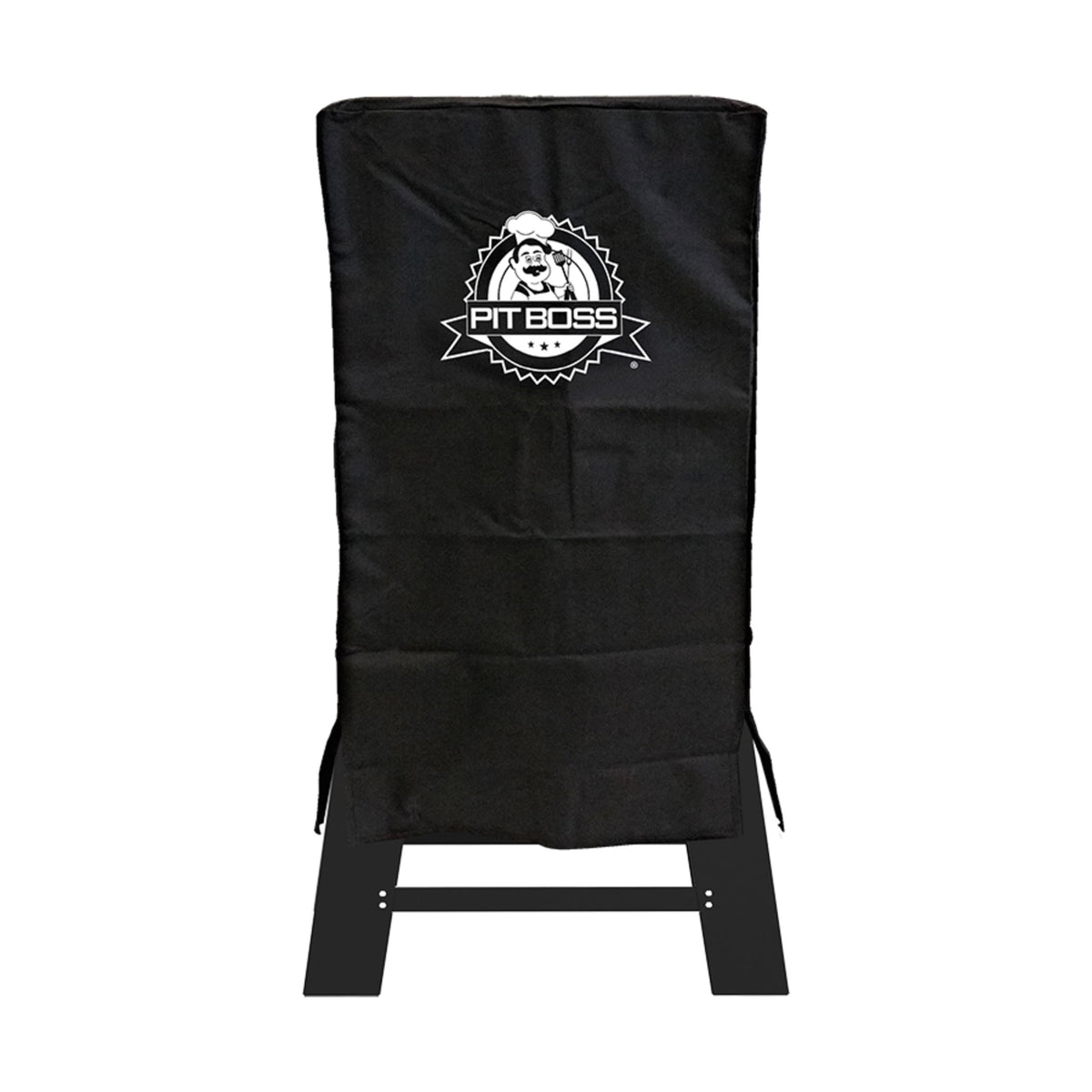 Pit Boss cover front view showing snug fit and weather protection