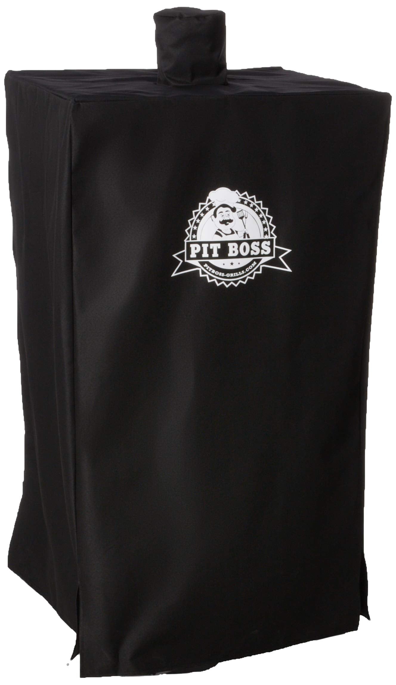 Pit Boss front view cover on smoker showing full protection and brand