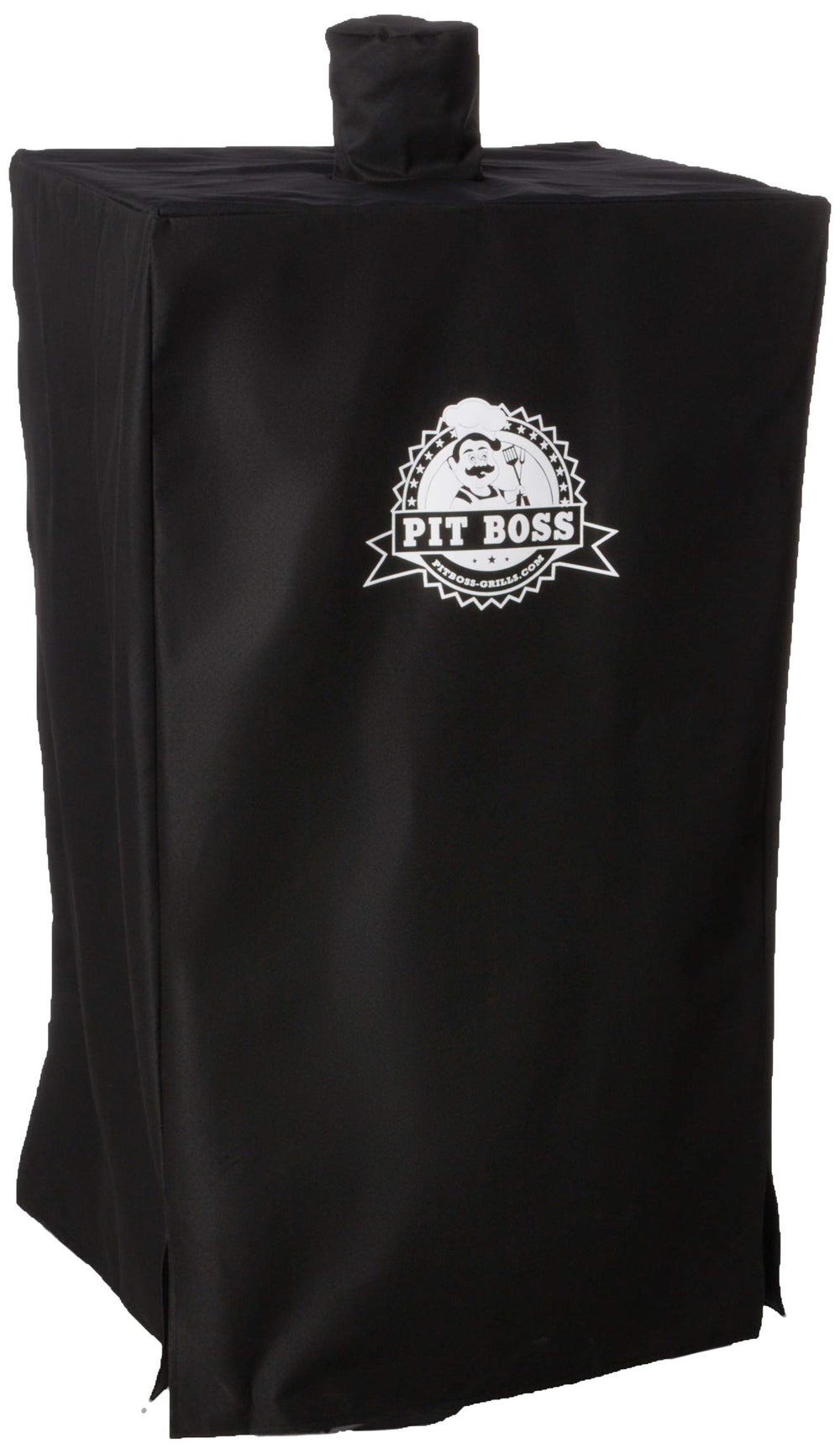 Pit Boss front view cover on smoker showing full protection and brand