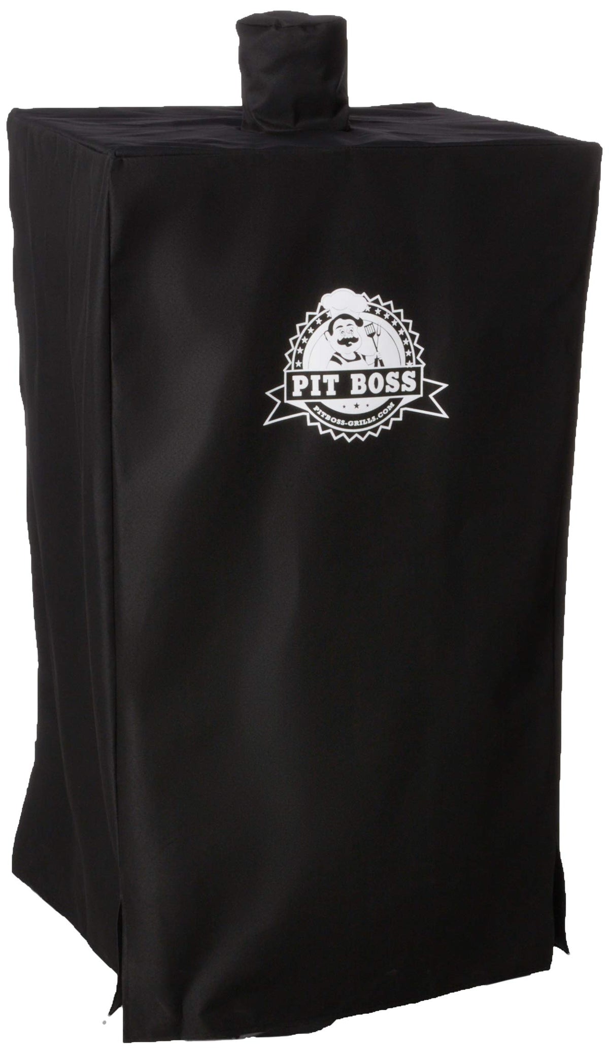 Pit Boss front view cover on smoker showing full protection and brand