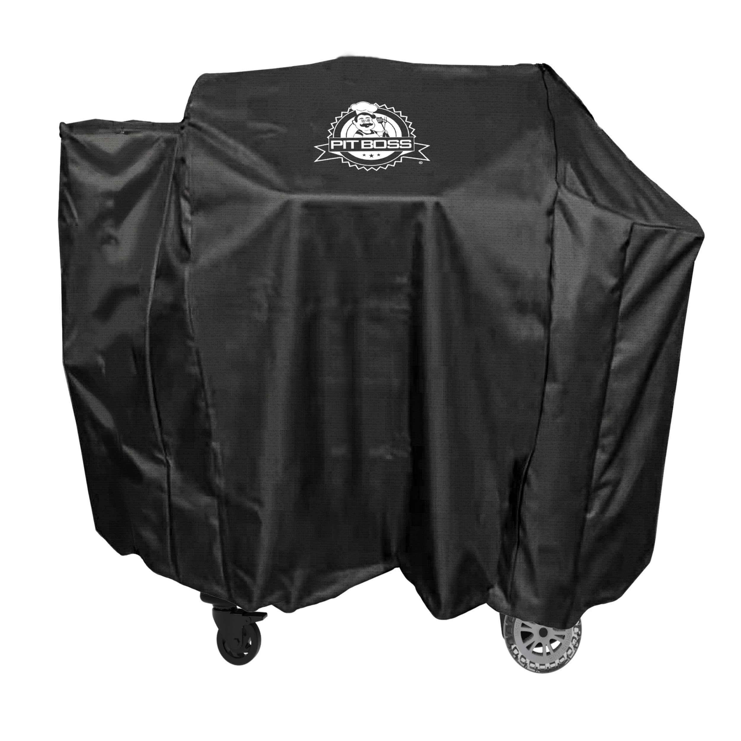 Pit Boss 850 front view cover protecting grill from weather and preventing scratches