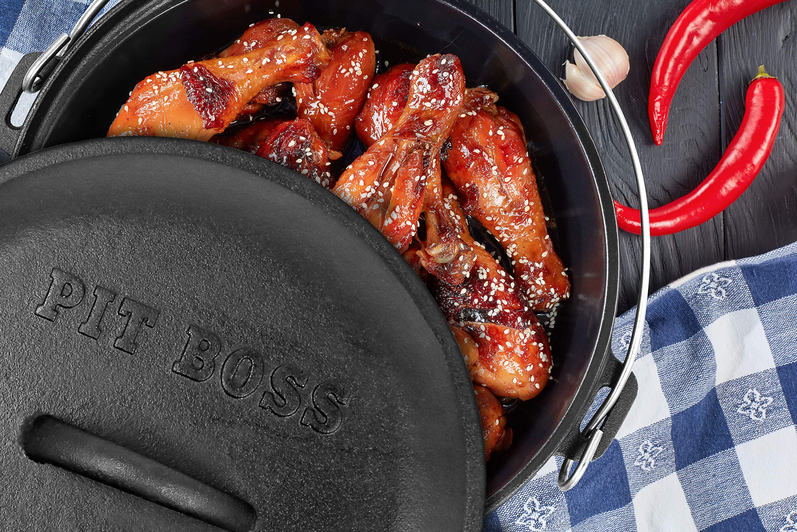 Pit Boss close-up of pre-seasoned surface showing nonstick benefit