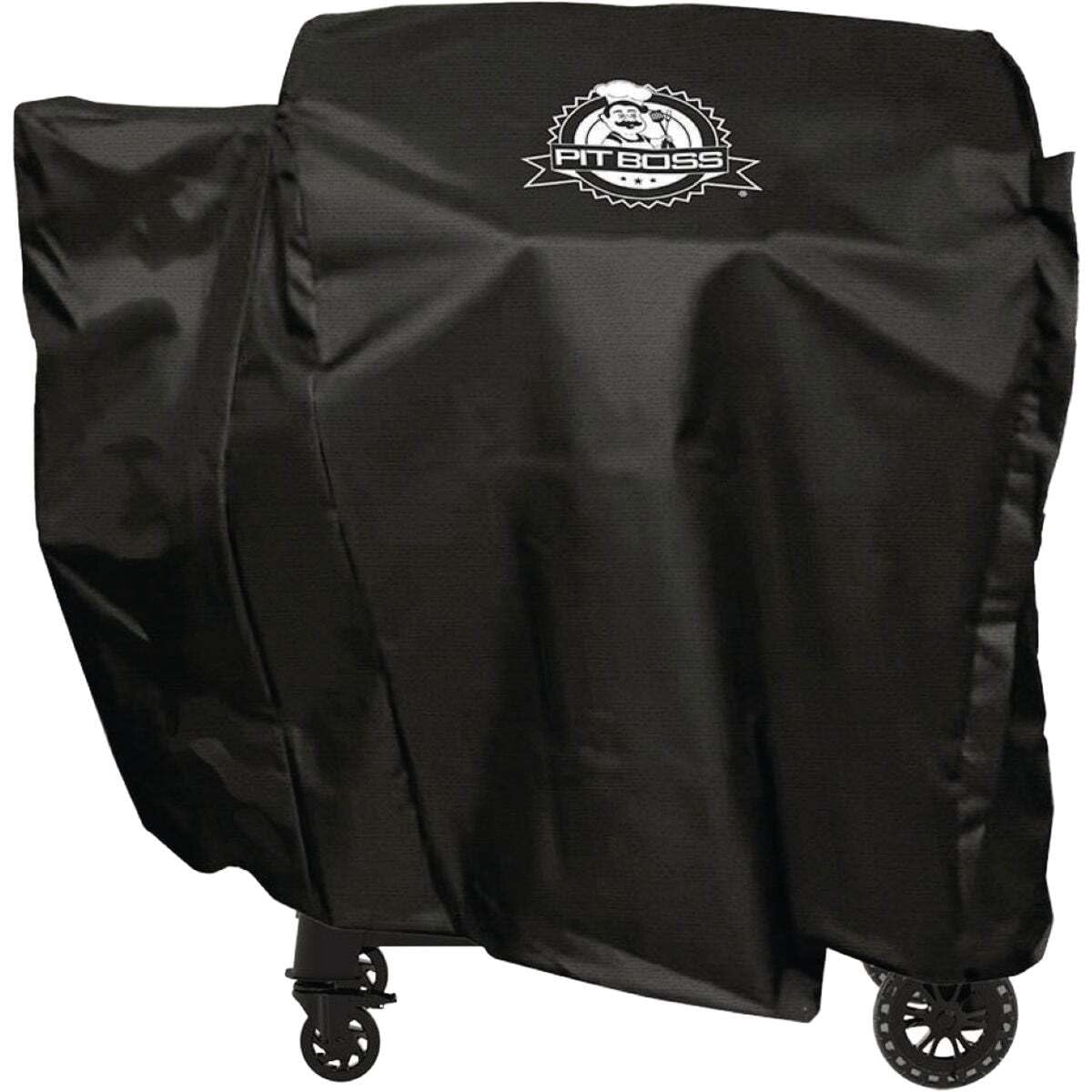 Pit Boss close-up of heavy-duty polyester and PVC backing seam, durable weather protection