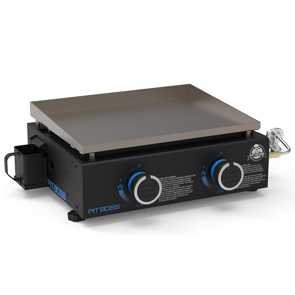 Pit Boss close-up of 3mm griddle surface highlighting durable even-heat cooking