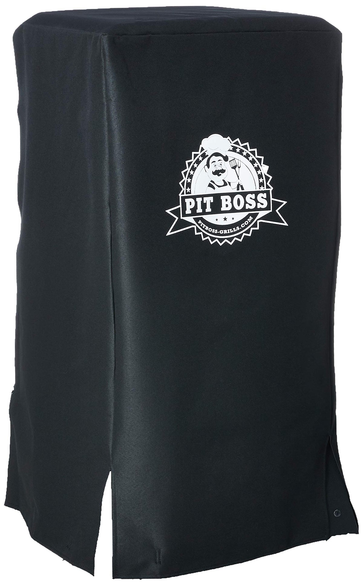 Pit Boss cover front view showing full-length fit and secure protection