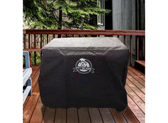 Pit Boss covered griddle on patio, keeps unit clean and ready to cook