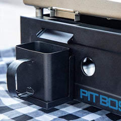 Pit Boss EZ Access grease trap open for quick, mess-free drip collection
